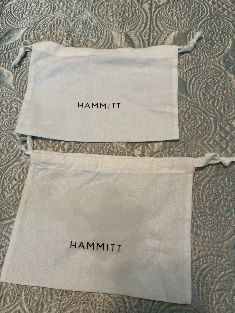 Hammitt Cream Drawstring Storage Bags - Pair